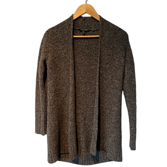 Eileen Fisher grey boucle open front cardigan small - Picture 1 of 3